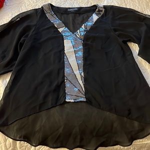 Rampage blouse with sheer details